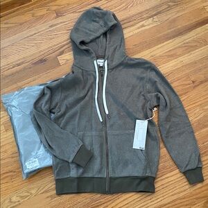 NWT Feat Men’s Blanket blend Zip Hoodie in Dark Olive